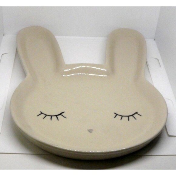 Bunny-Shaped Ceramic Plate Bloomingville for Oven Microwave & Dishwasher Use - Picture 5 of 5